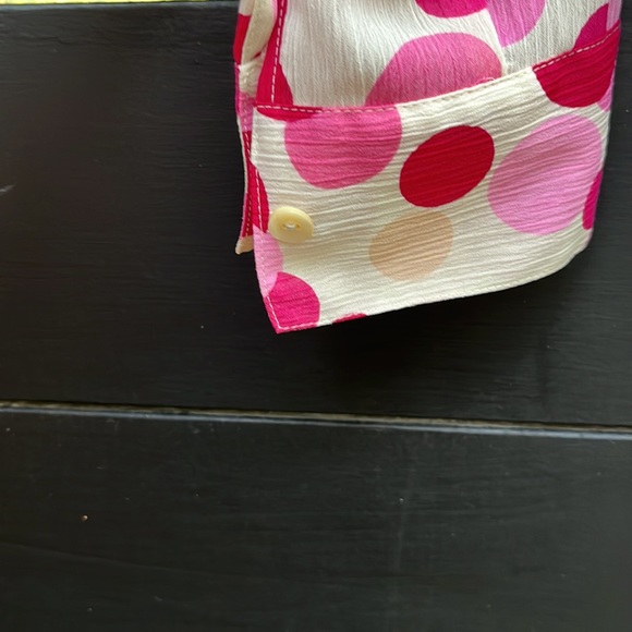 Isabela D. Polyester Waist Tie Polka Dot Blouse - Picture 8 of 9